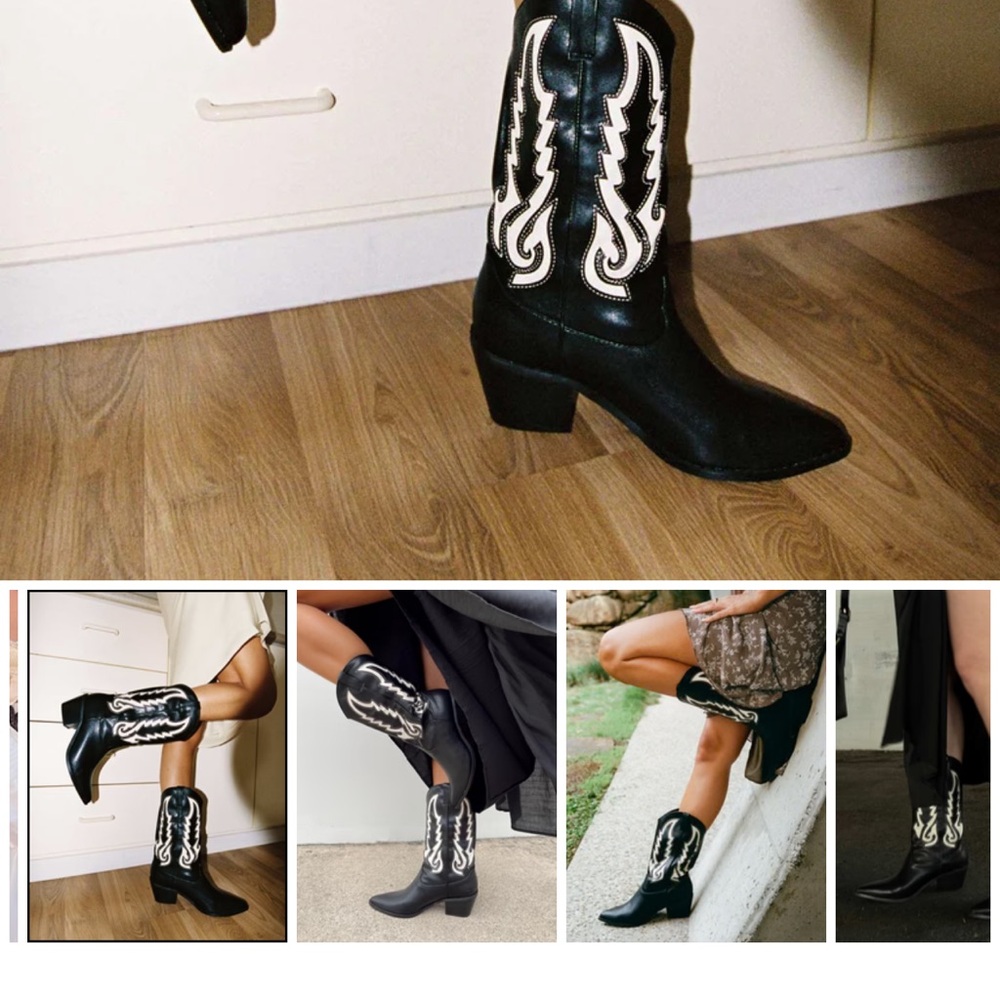 Women's Black Western Boots